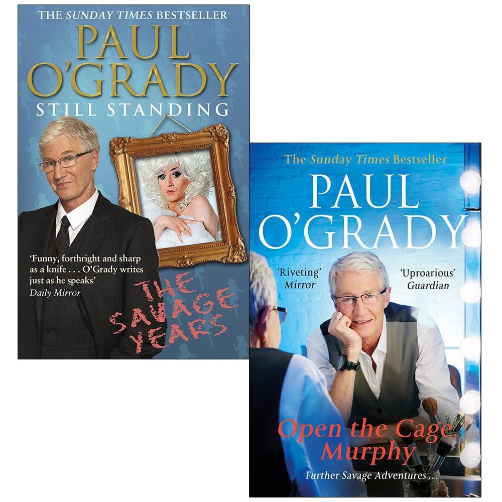 Front cover of Paul O'Grady 2 Books Collection Set featuring Still Standing and Open the Cage, Murphy! paperback memoirs on a white background.