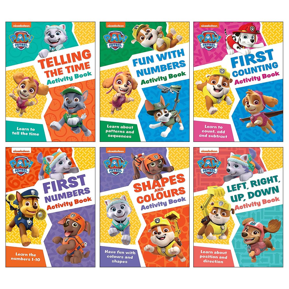 PAW Patrol Activity Book Collection 6-book paperback set front cover for ages 3-5