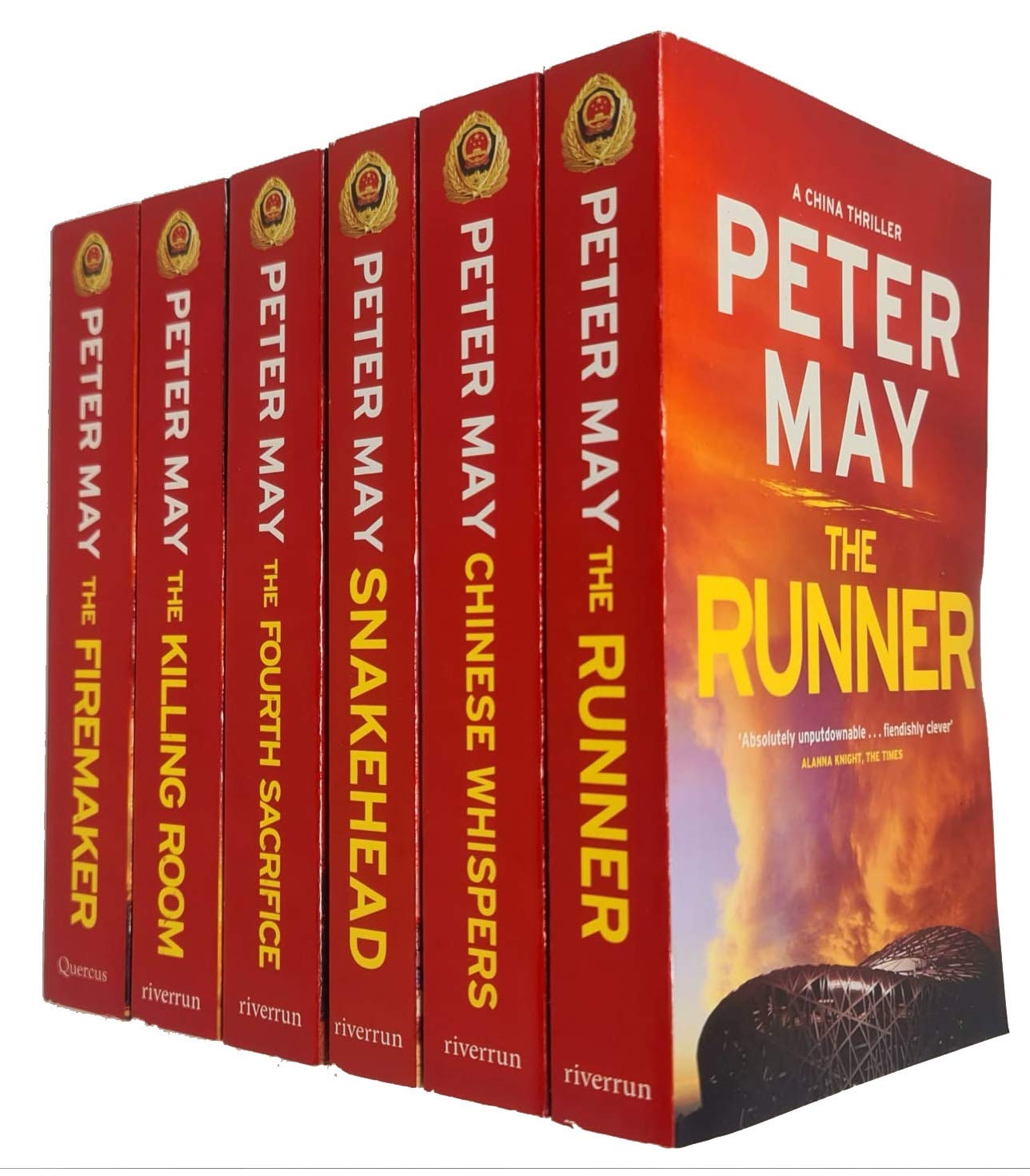 Peter May China Thrillers 6 book paperback box set front cover showing all titles in the series