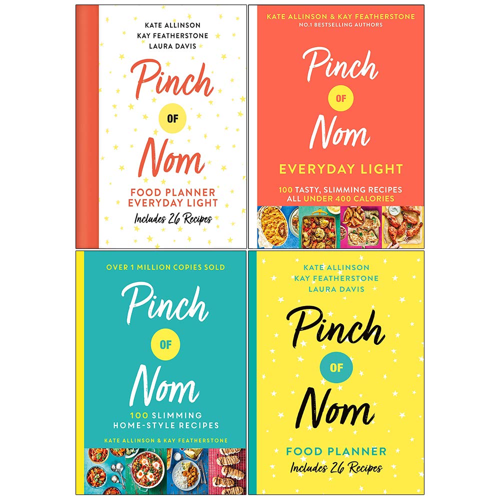Pinch of Nom 4 books collection set front covers by Kay Featherstone and Kate Allinson