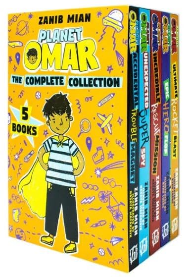Planet Omar 5 Books Collection Set by Zanib Mian, paperback front cover artwork