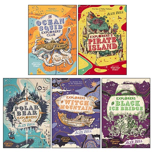 The Polar Bear Explorers' Club 5 Books Collection Set by Alex Bell - front covers of the paperback series