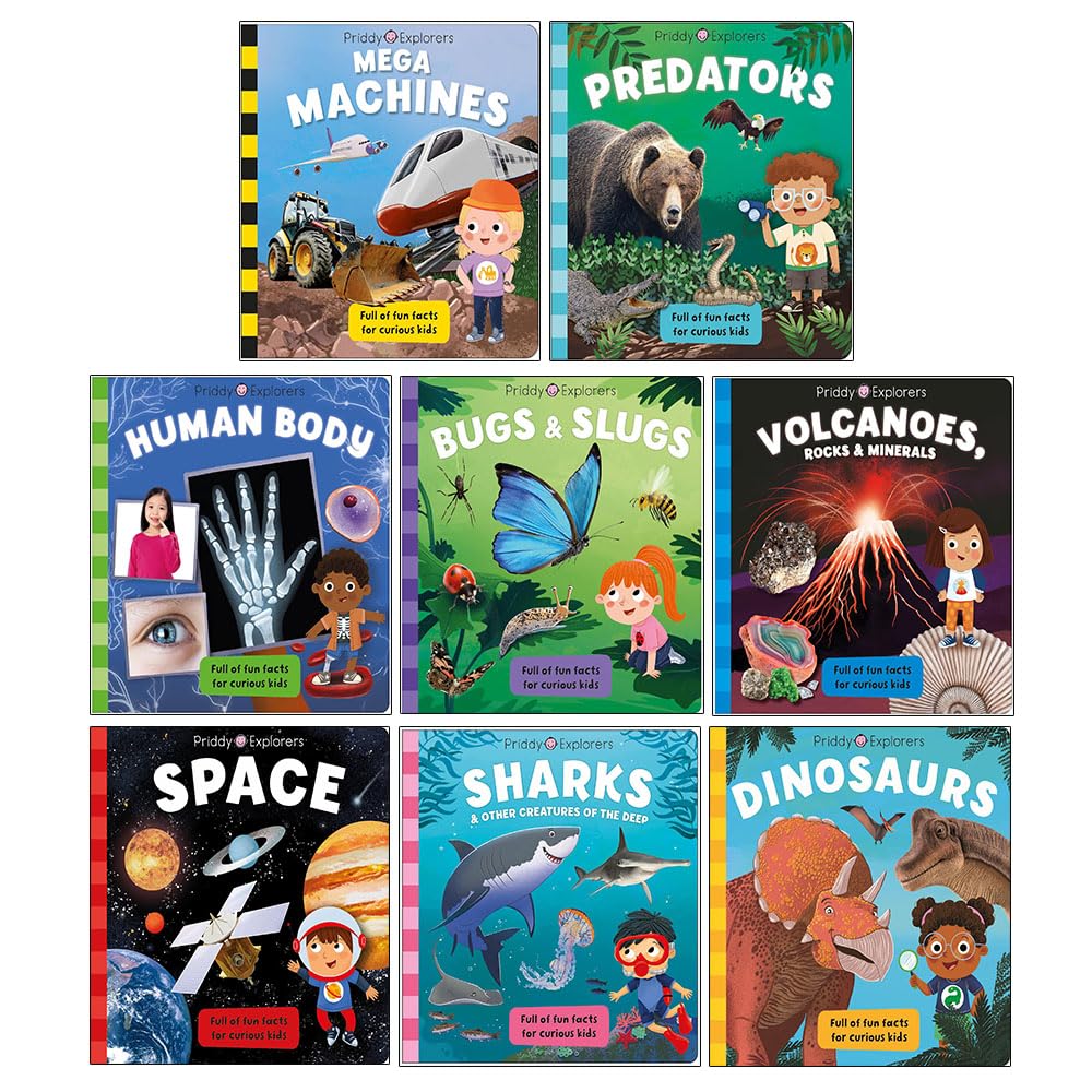 Priddy Explorers 8 Books Collection Set by Roger Priddy - front cover of the board book set