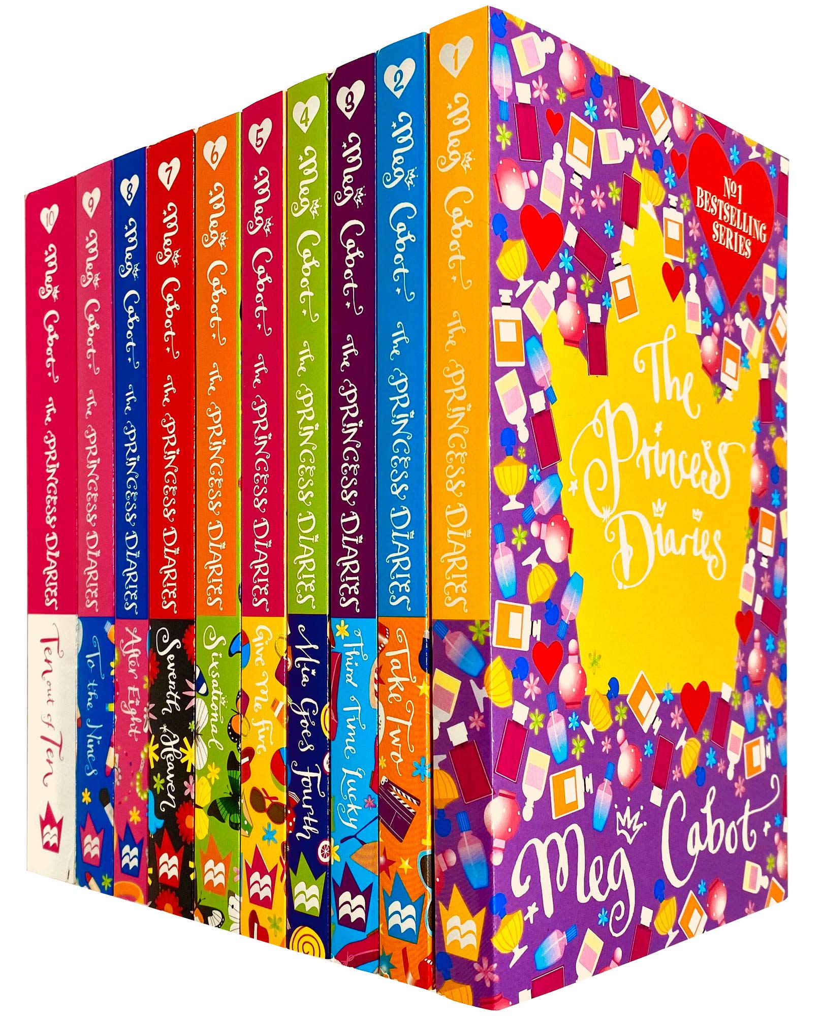 The Princess Diaries 10 Books Collection Set by Meg Cabot - front cover of the paperback box set
