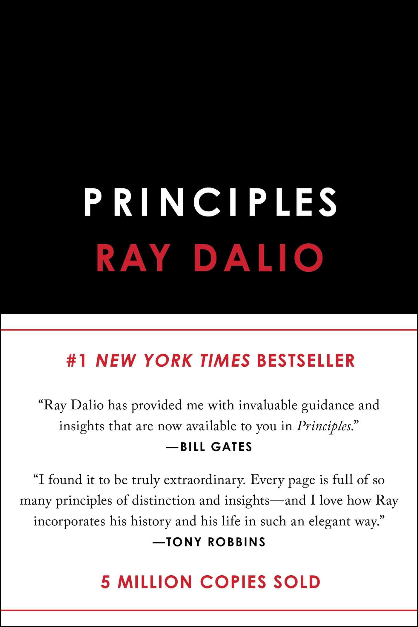 Principles: Life and Work by Ray Dalio hardcover front cover