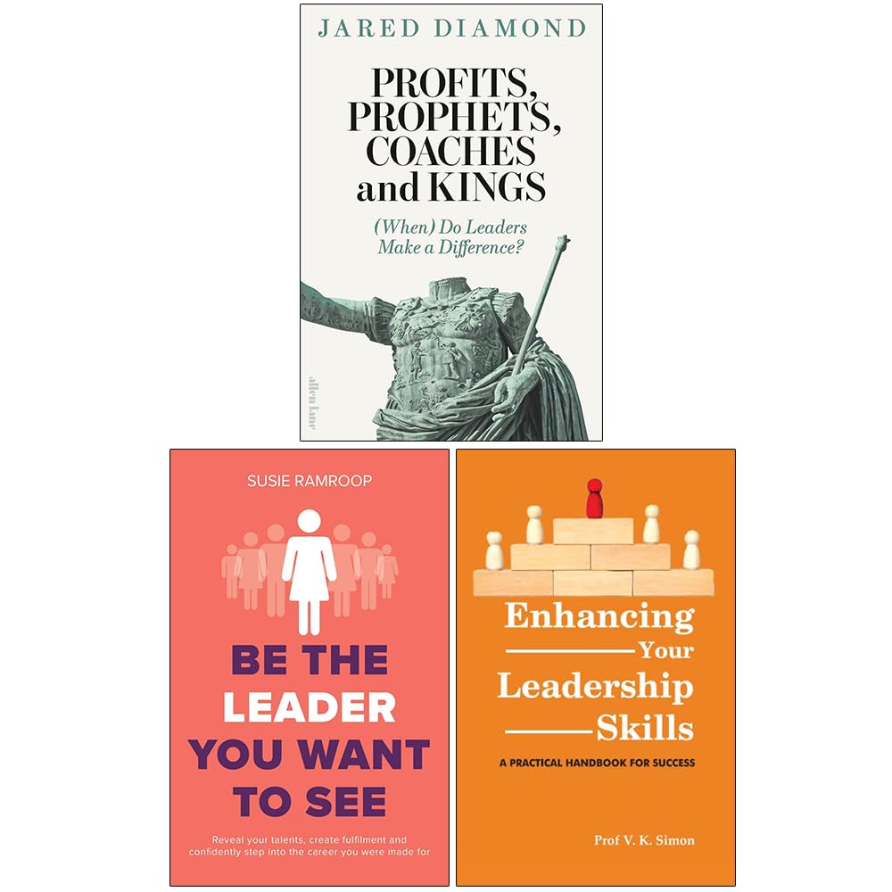 Profits, Prophets, Coaches, and Kings by Jared Diamond - paperback front cover, part of the 3 books leadership collection set