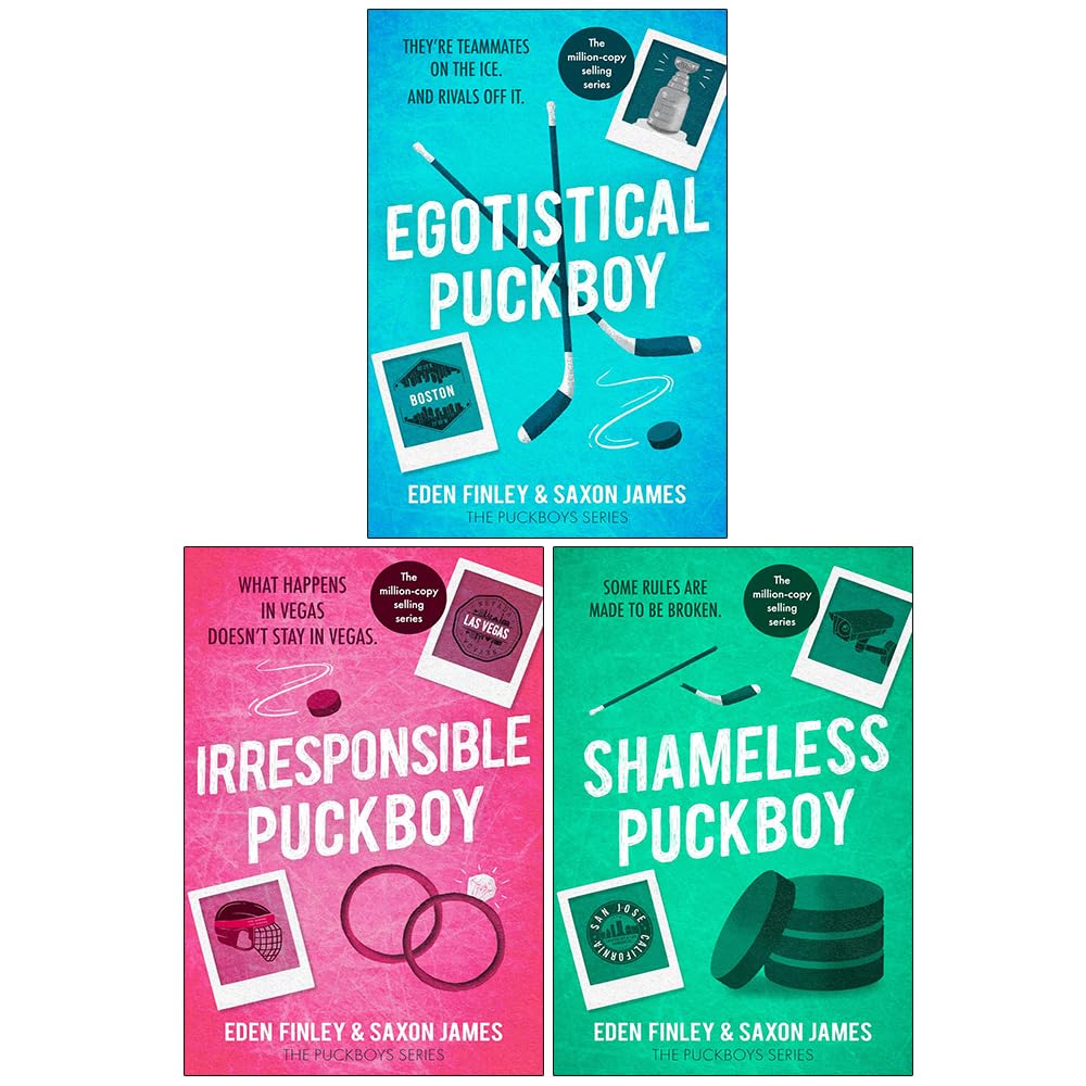 Puckboys Series 1-3 Books Collection Set by Saxon James and Eden Finley paperback front covers