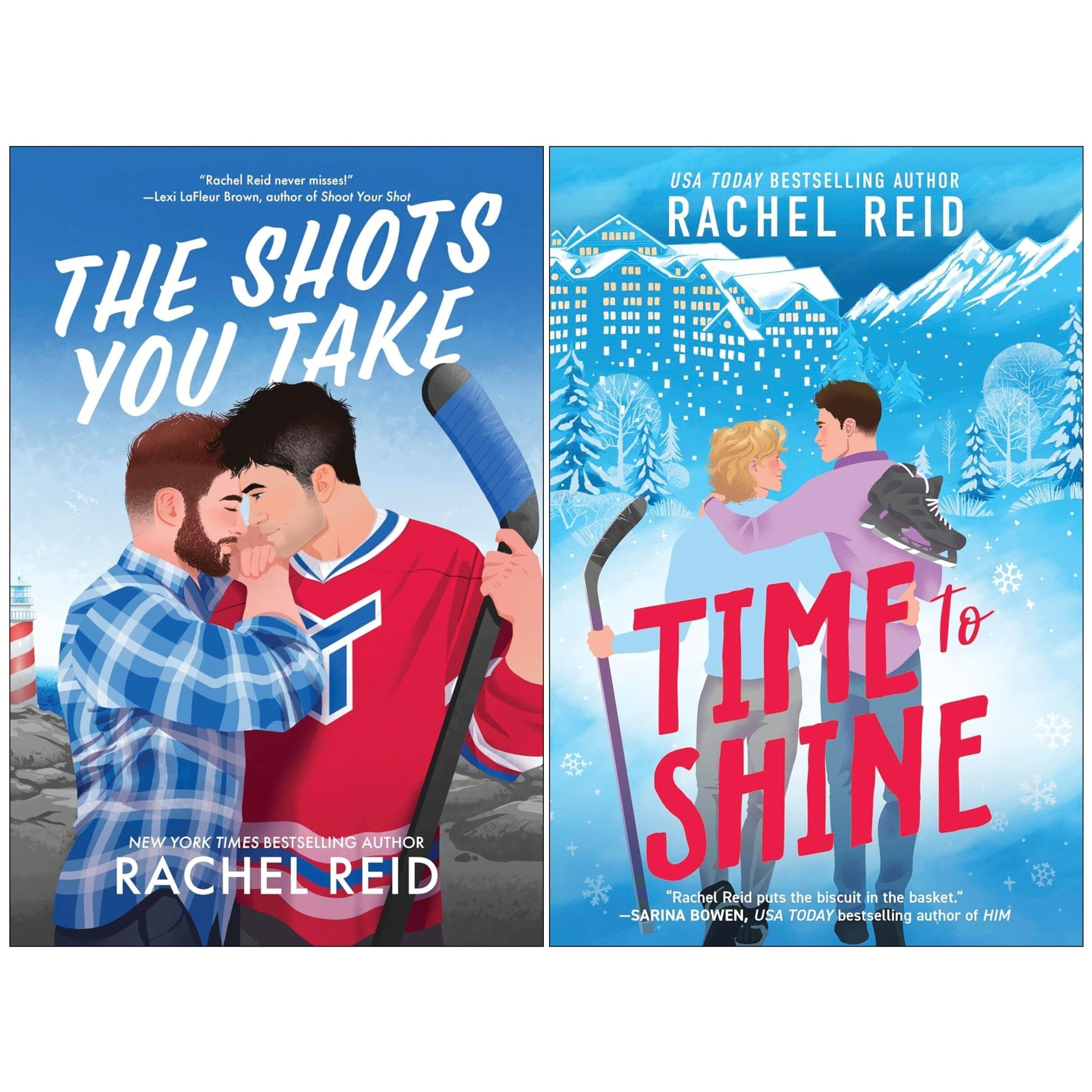 Rachel Reid 2 Books Collection Set paperback cover featuring Time to Shine and The Shots You Take