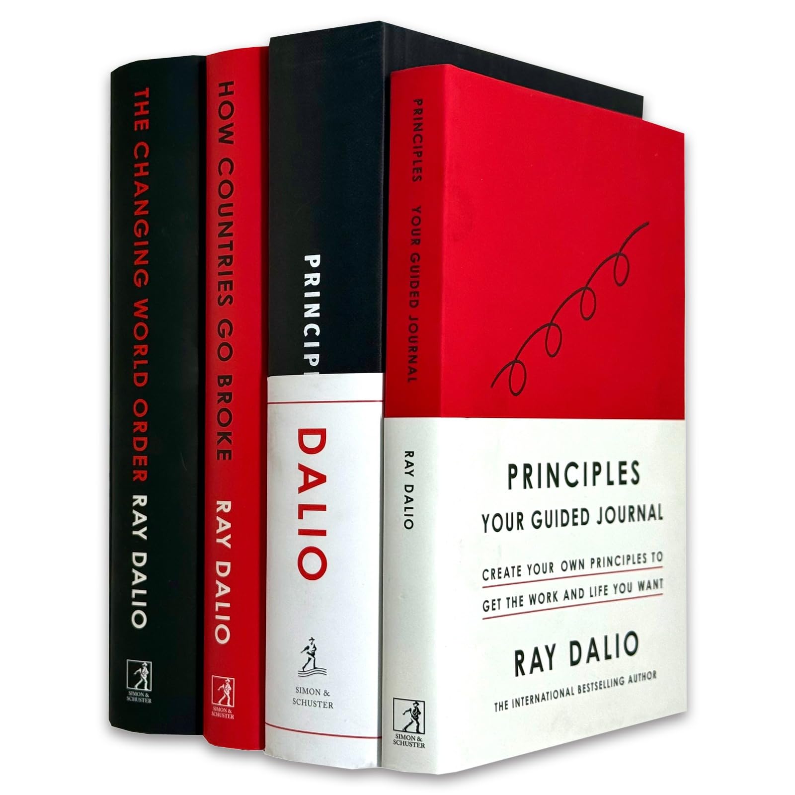 Ray Dalio Collection 4 Books Set hardcover - full boxed set front view