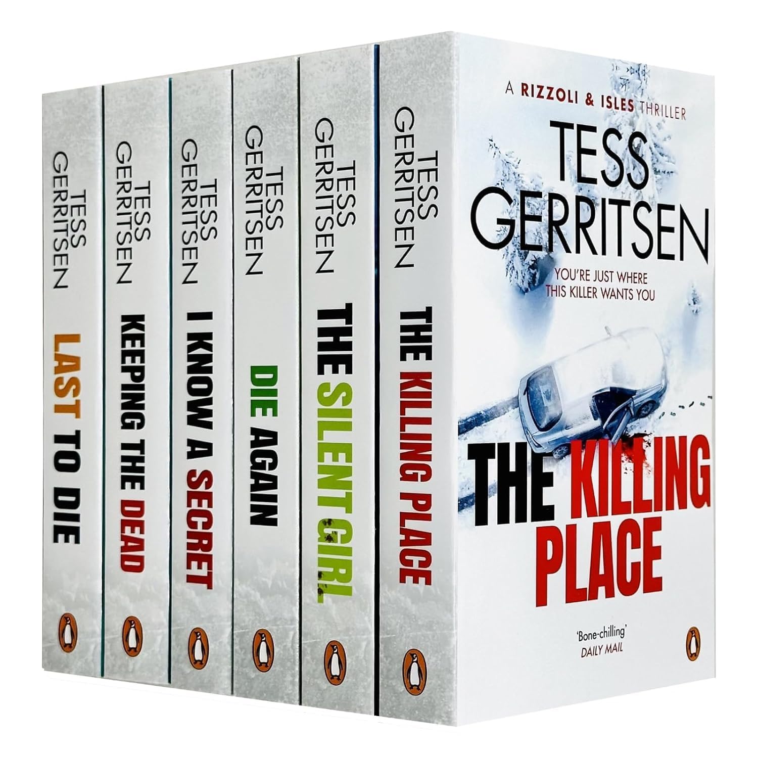 Rizzoli & Isles Series 7-12 by Tess Gerritsen - 6 book paperback collection set, front cover group shot
