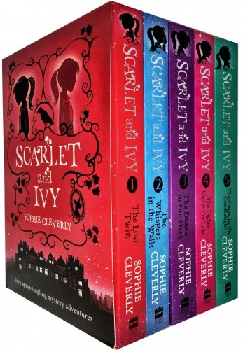 Scarlet and Ivy 6-book paperback collection set by Sophie Cleverly, all six covers displayed together including The Lost Twin and The Last Secret.