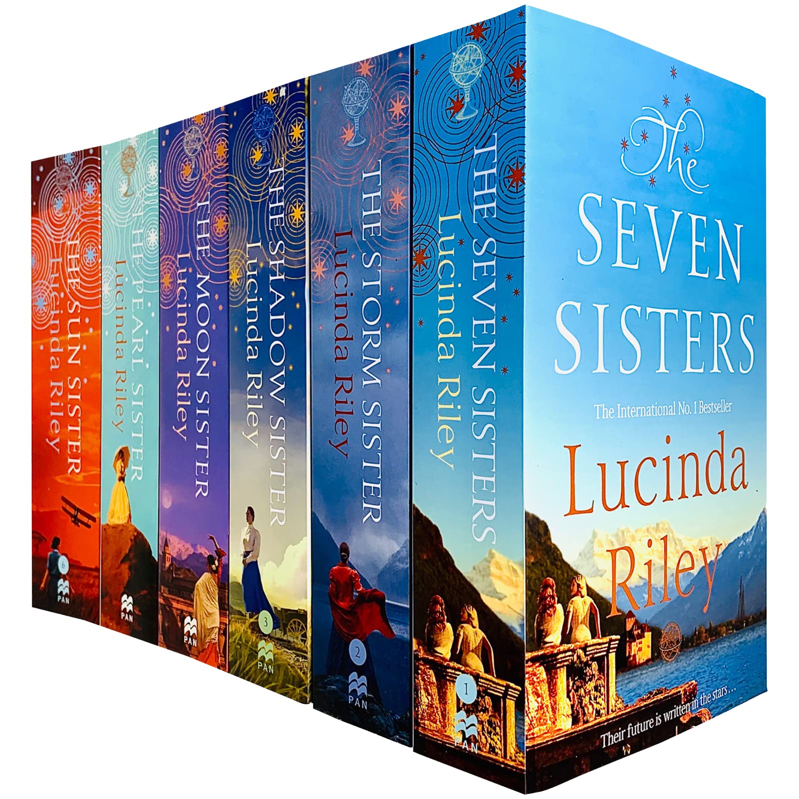 The Seven Sisters Series by Lucinda Riley 6 book paperback collection set front cover artwork