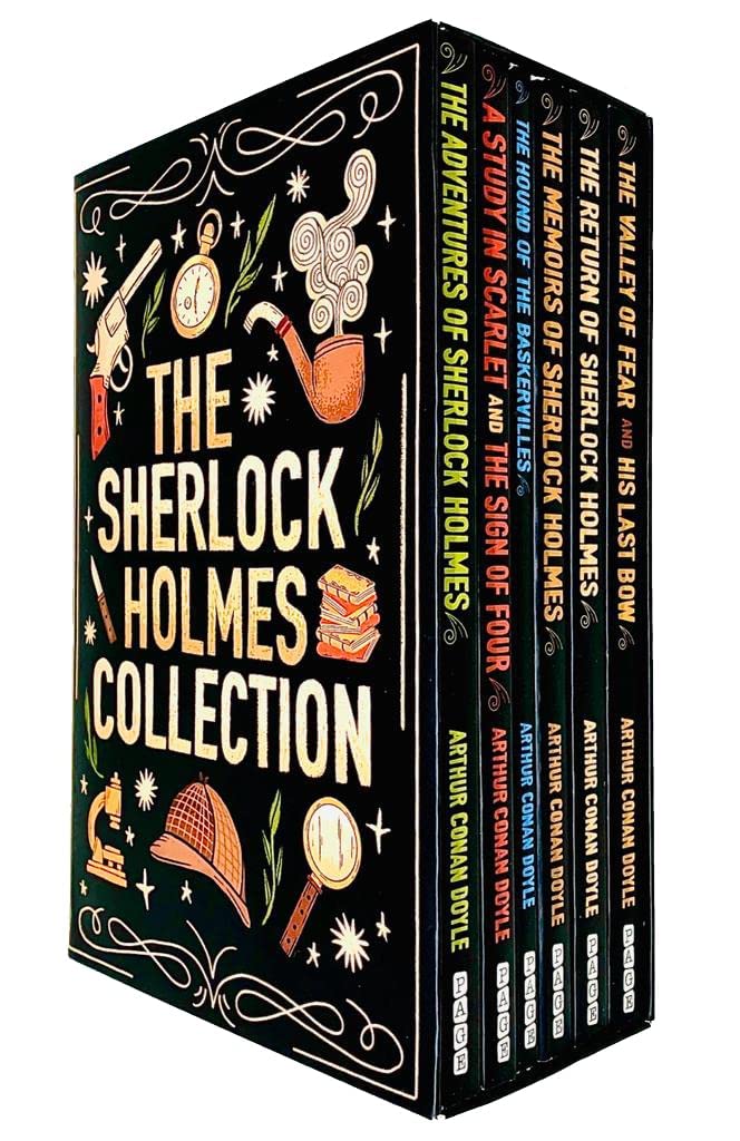 Sherlock Holmes 6 Books Collection Set by Arthur Conan Doyle paperback - front cover