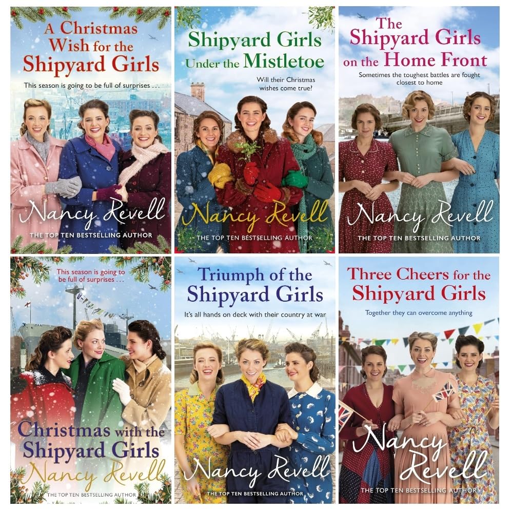 The Shipyard Girls Series by Nancy Revell 6 Books Collection Set Vols 7-12, brand new paperback front cover