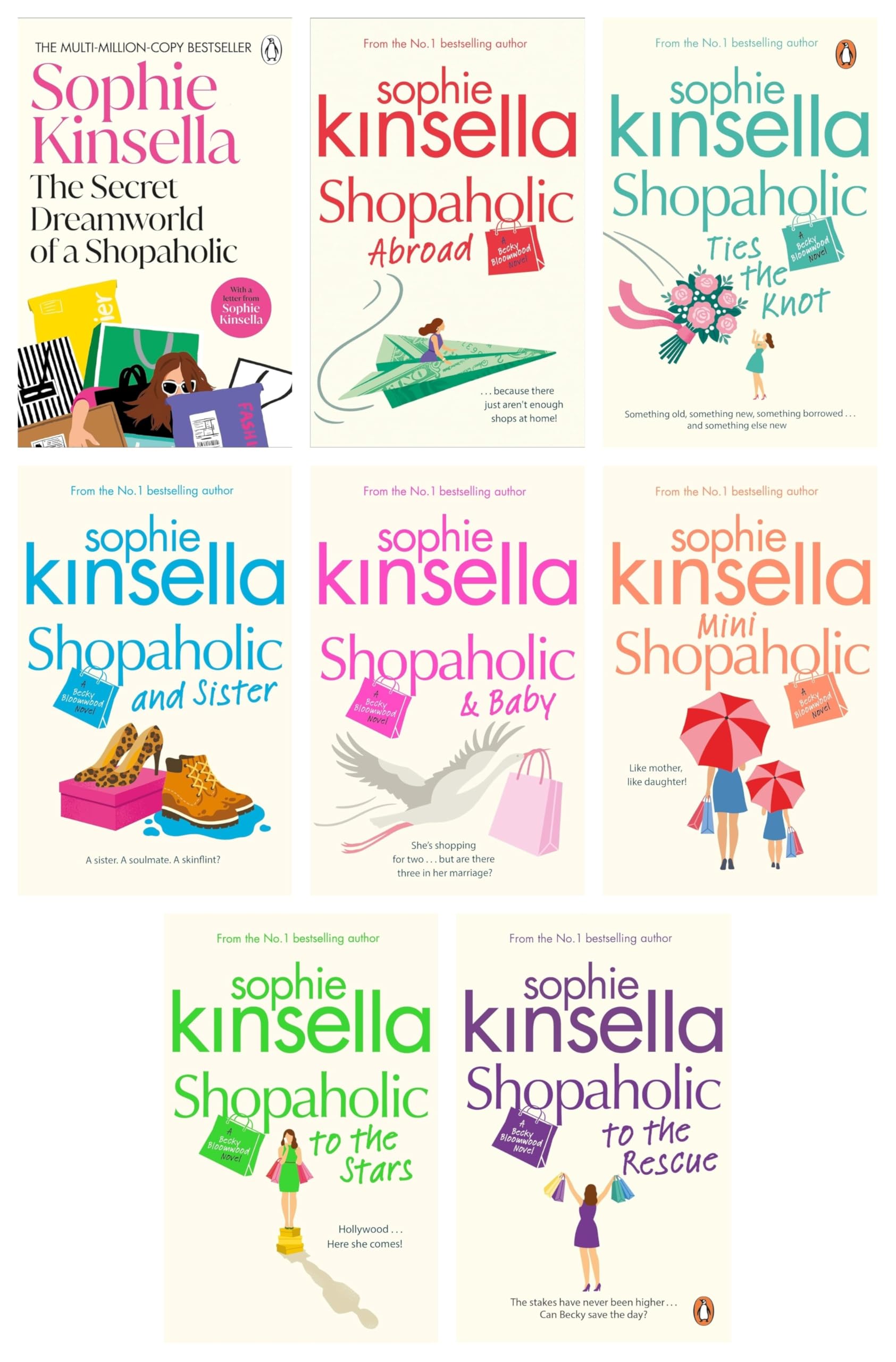 Shopaholic series by Sophie Kinsella 8-book paperback collection set front cover box art