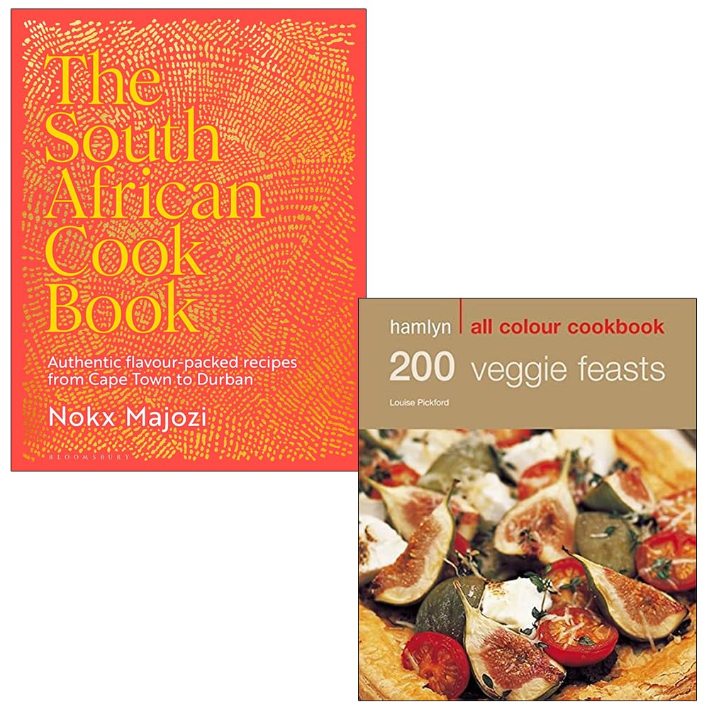 The South African Cookbook by Nokx Majozi front cover, part of a 2-book cookbook collection set