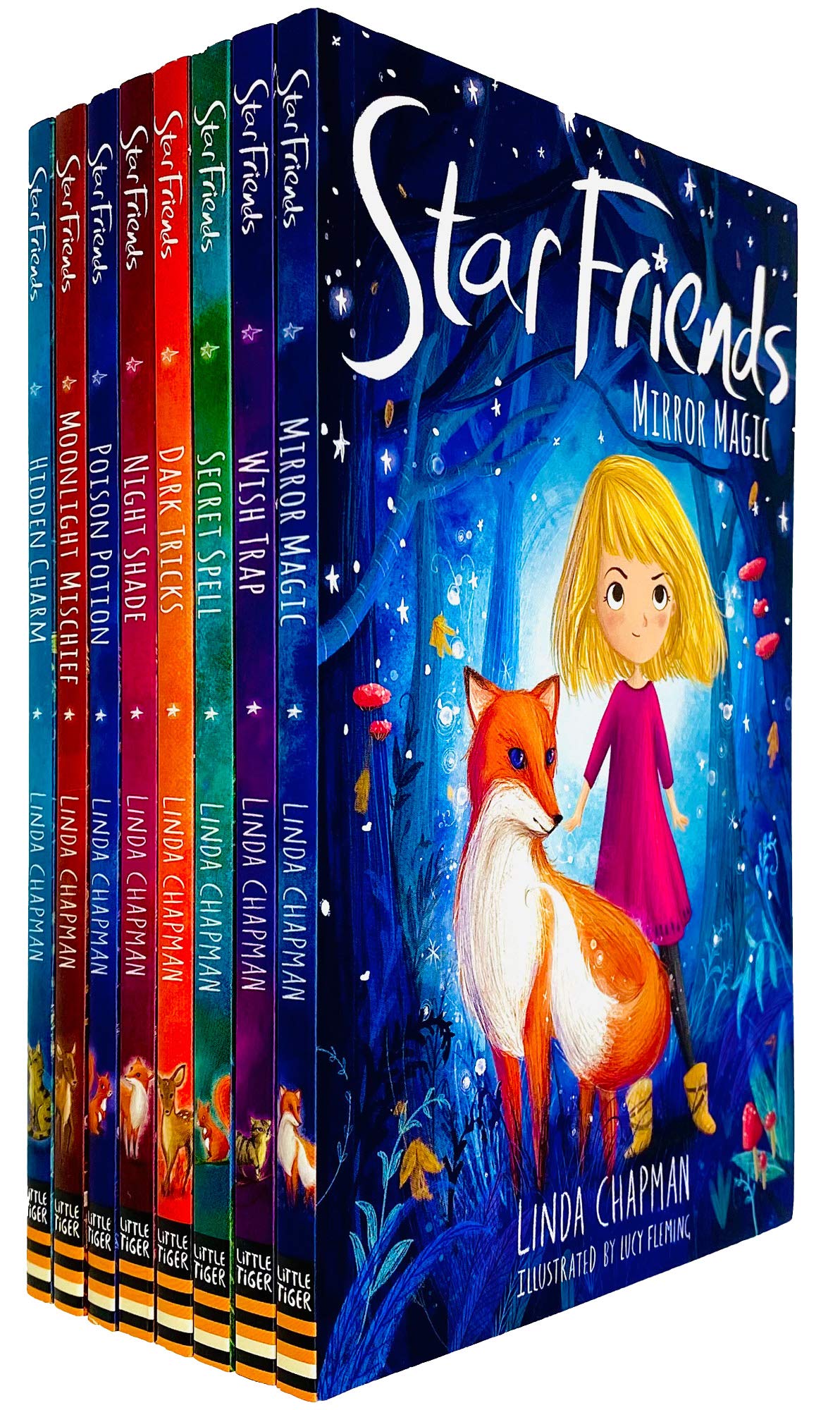 Star Friends 8 Books Collection Set by Linda Chapman - front cover of the paperback box set showing all eight titles