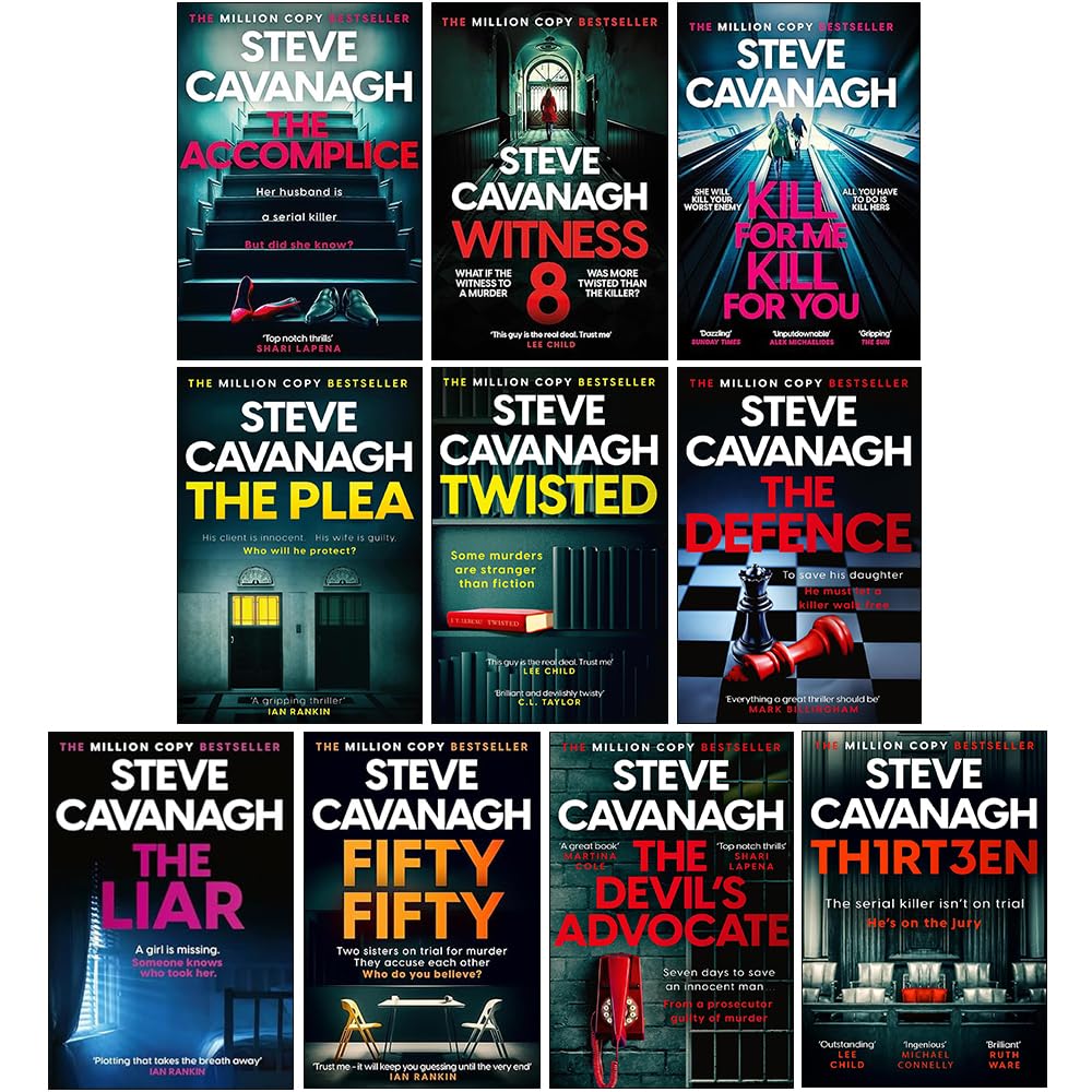 Steve Cavanagh 10 Books Collection Set paperback front cover featuring the Eddie Flynn series and standalone thrillers