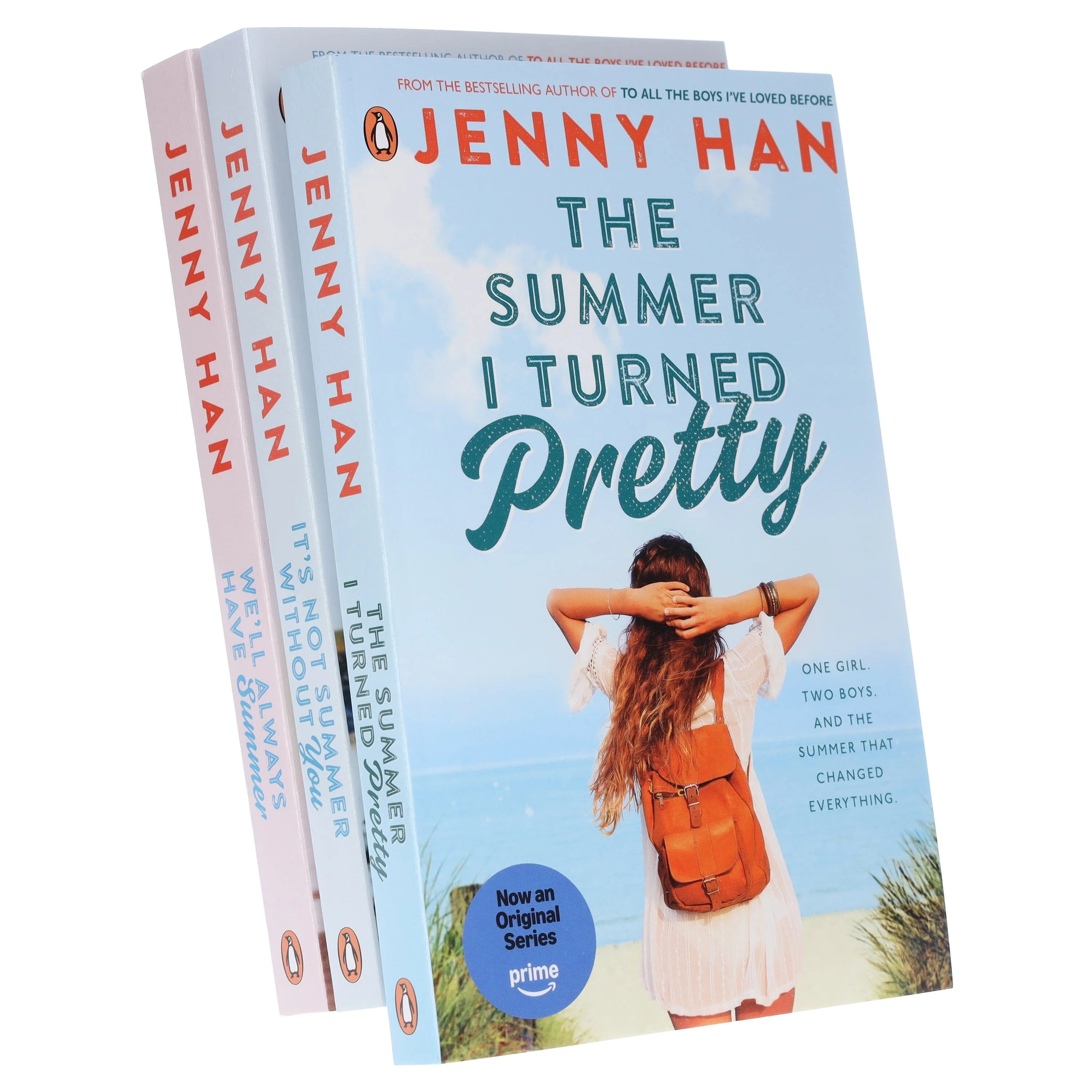 The Summer I Turned Pretty 3 book paperback collection set by Jenny Han, front cover of the boxed set