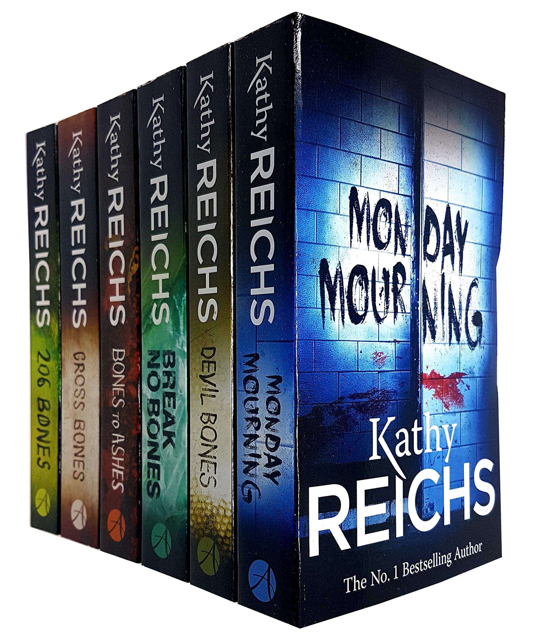 Temperance Brennan Series by Kathy Reichs 6 Books Collection Set paperback covers, front view