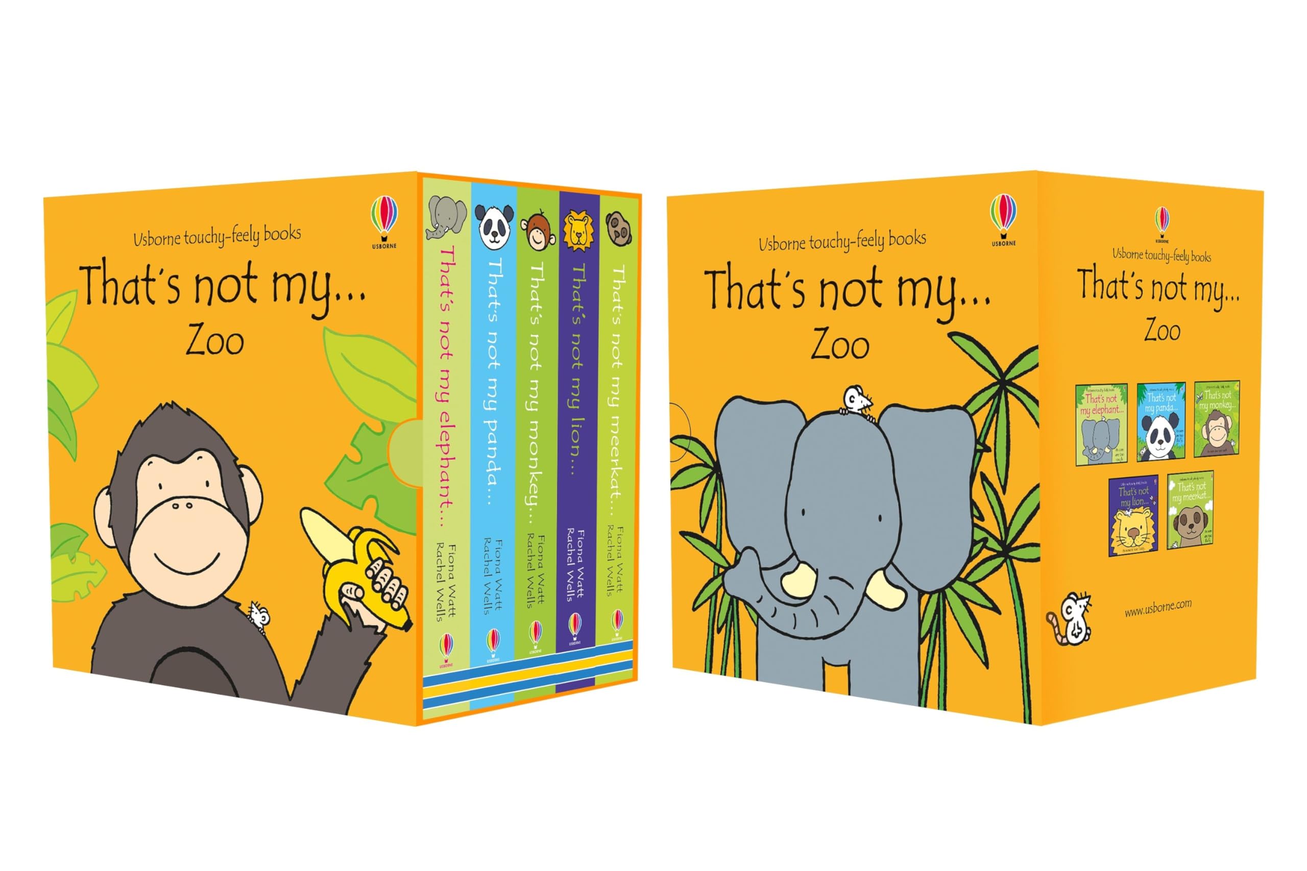 That's Not My Zoo 5 Books Collection Set by Fiona Watt - front cover of the touchy-feely board book box set for Ages 0-3