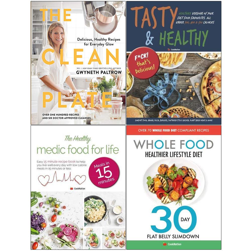 Front cover of The Clean Plate by Gwyneth Paltrow, part of the 4-book healthy cookbook paperback set