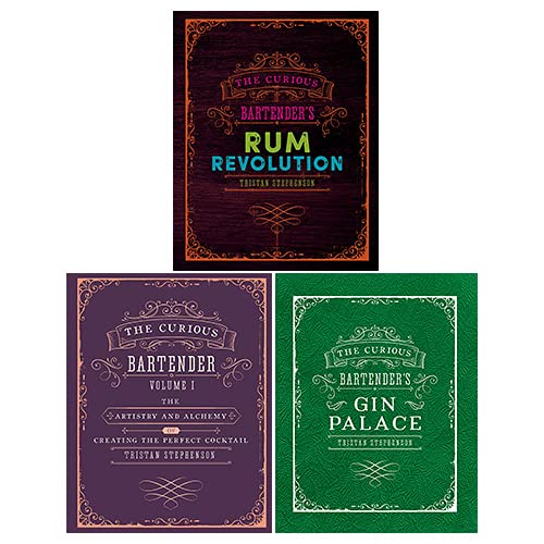 The Curious Bartender 3 Book Hardback Set by Tristan Stephenson - front cover of The Curious Bartender showing cocktail artistry and alchemy