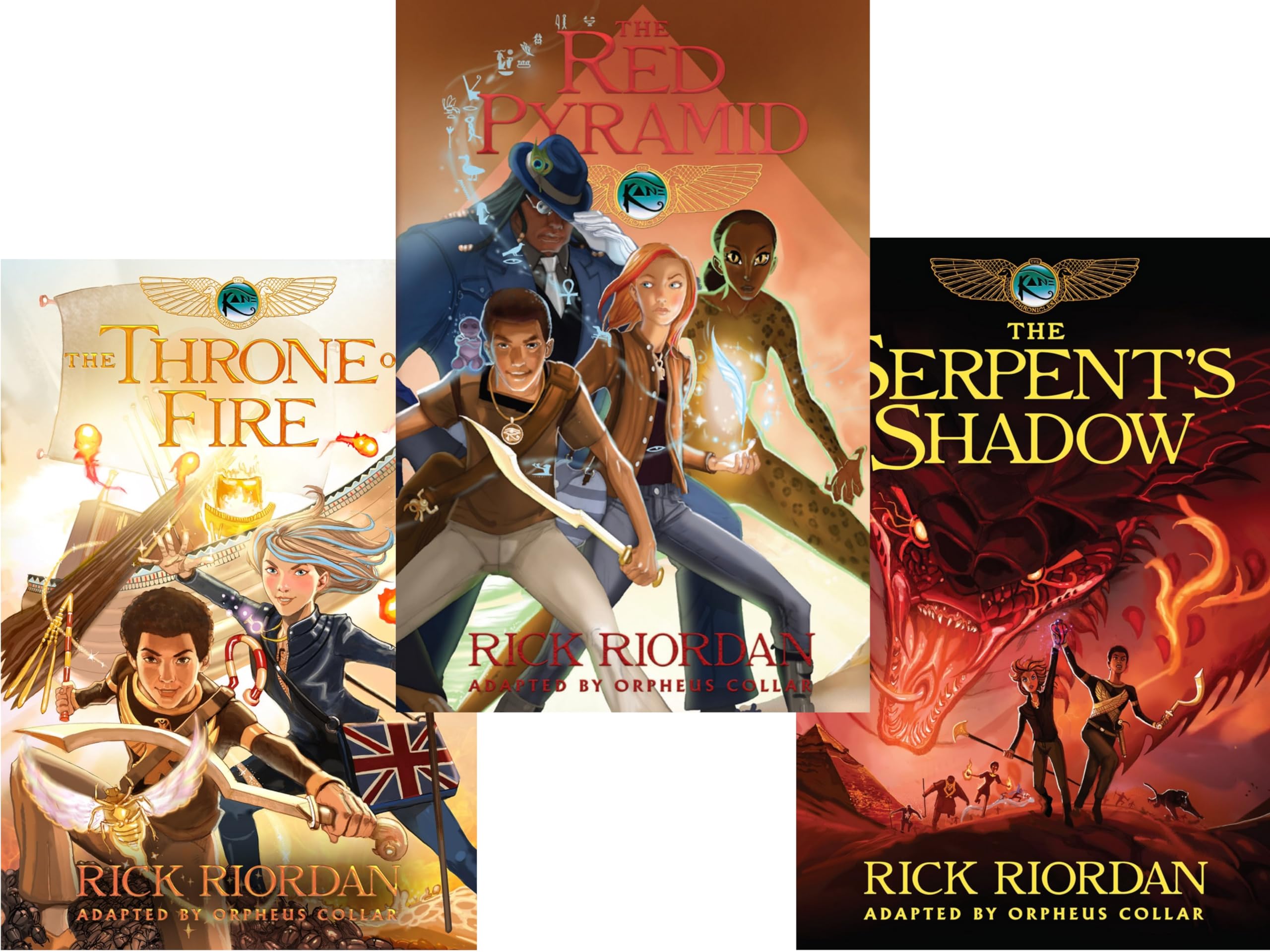 The Kane Chronicles 3 Books Collection Set by Rick Riordan paperback - front cover of the box set