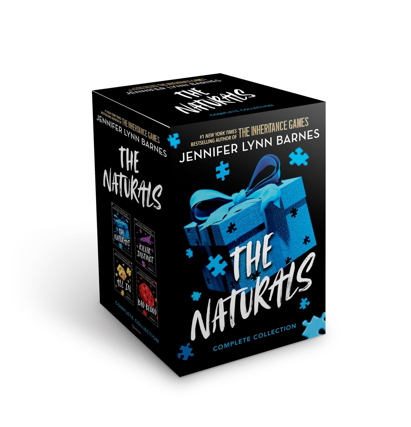 The Naturals 4 Books Collection Set by Jennifer Lynn Barnes - all four YA mystery paperbacks fanned out showing full cover art