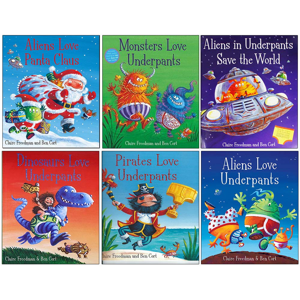 The Underpants 6 Books Collection Set by Claire Freedman and Ben Cort, paperback, ages 3-7, front cover view.