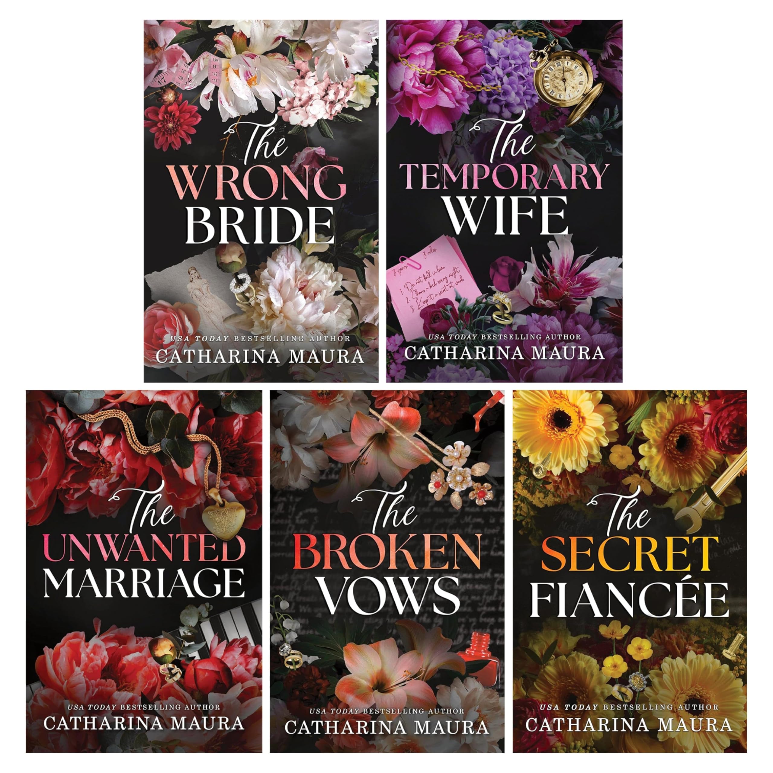 The Windsors Series by Catharina Maura 5 Books Collection Set paperback front covers