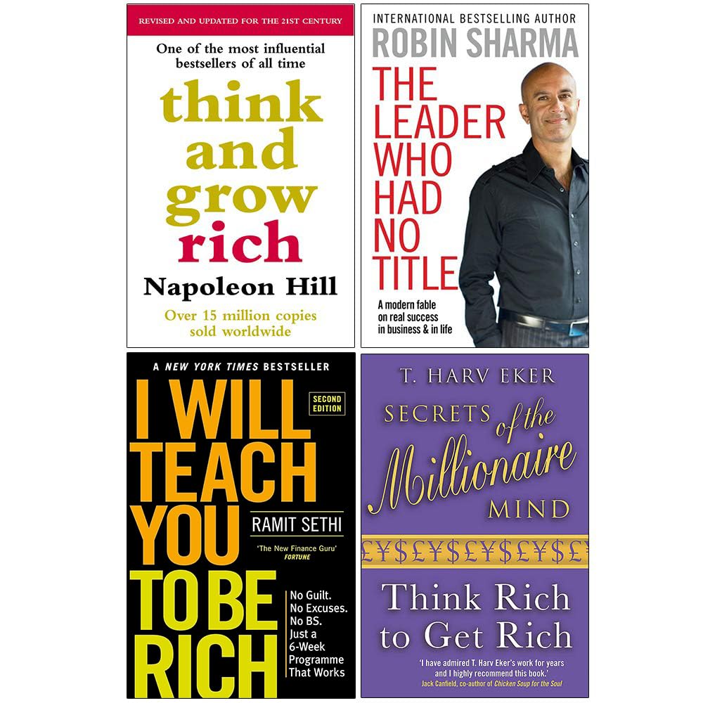 Front cover of Think and Grow Rich & Related Reads 4 Books Collection Set paperback, Non Fiction