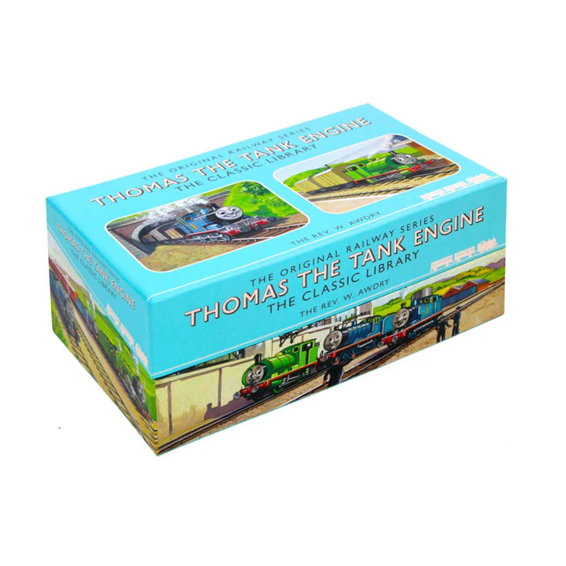Front cover of Thomas the Tank Engine: The Railway Series Classic Library 26-book hardback boxed set by W. Awdry
