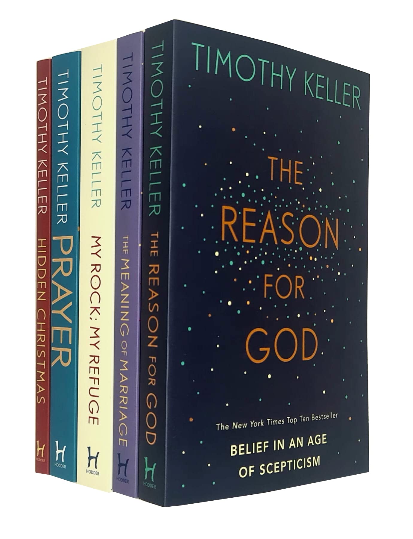 Front cover of the Timothy Keller 5 Books Collection Set paperback showing all five titles