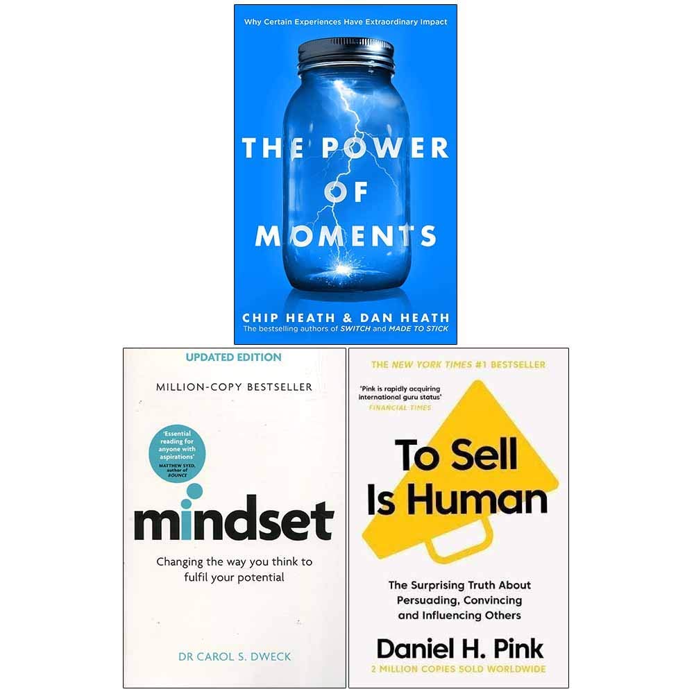 Front cover of the To Sell Is Human, Mindset & The Power of Moments 3-book non fiction paperback collection set