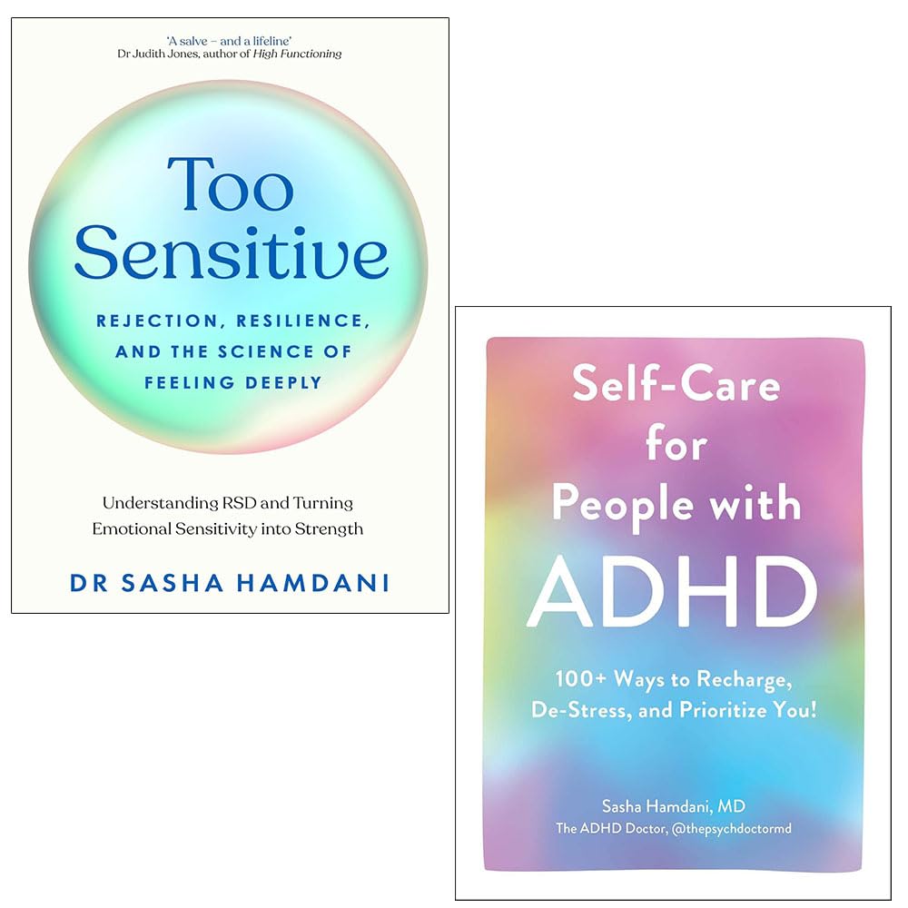 Front cover of Too Sensitive by Dr. Sasha Hamdani, paperback edition