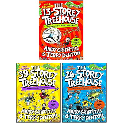 The Treehouse Colour Edition 3 Books Collection Set by Andy Griffiths - front cover of The 39-Storey Treehouse paperback