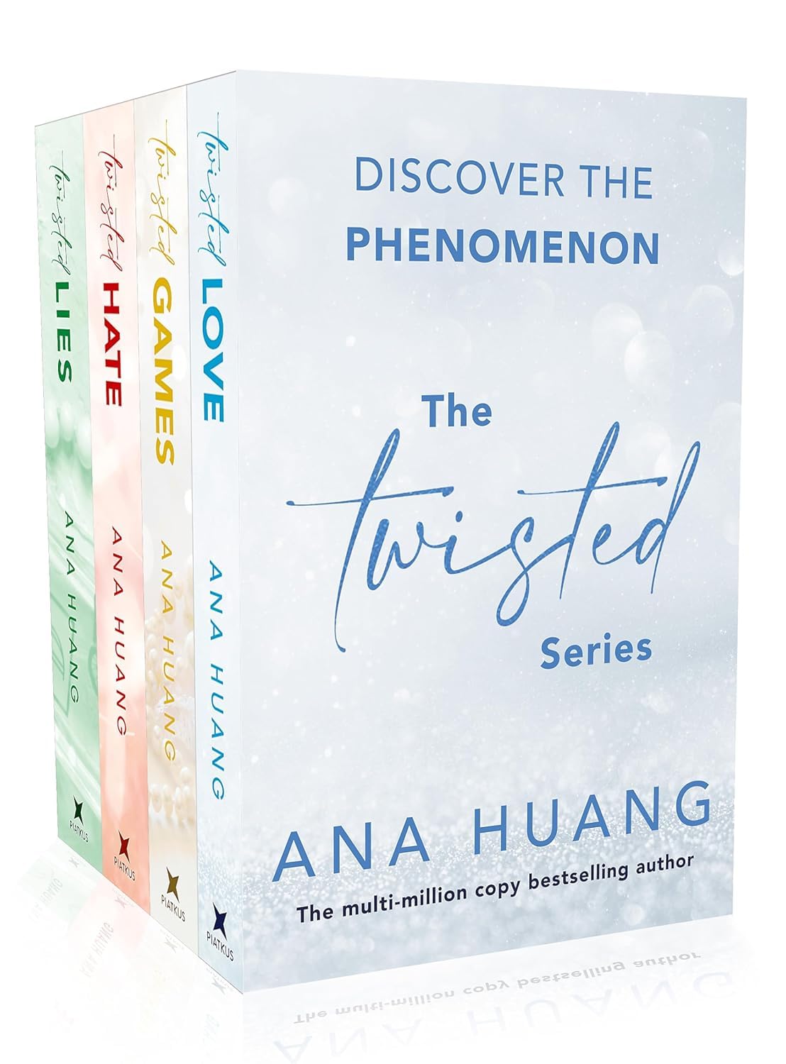 Twisted Series by Ana Huang 4 Book Collection Set - front cover of the paperback box set showing all four titles