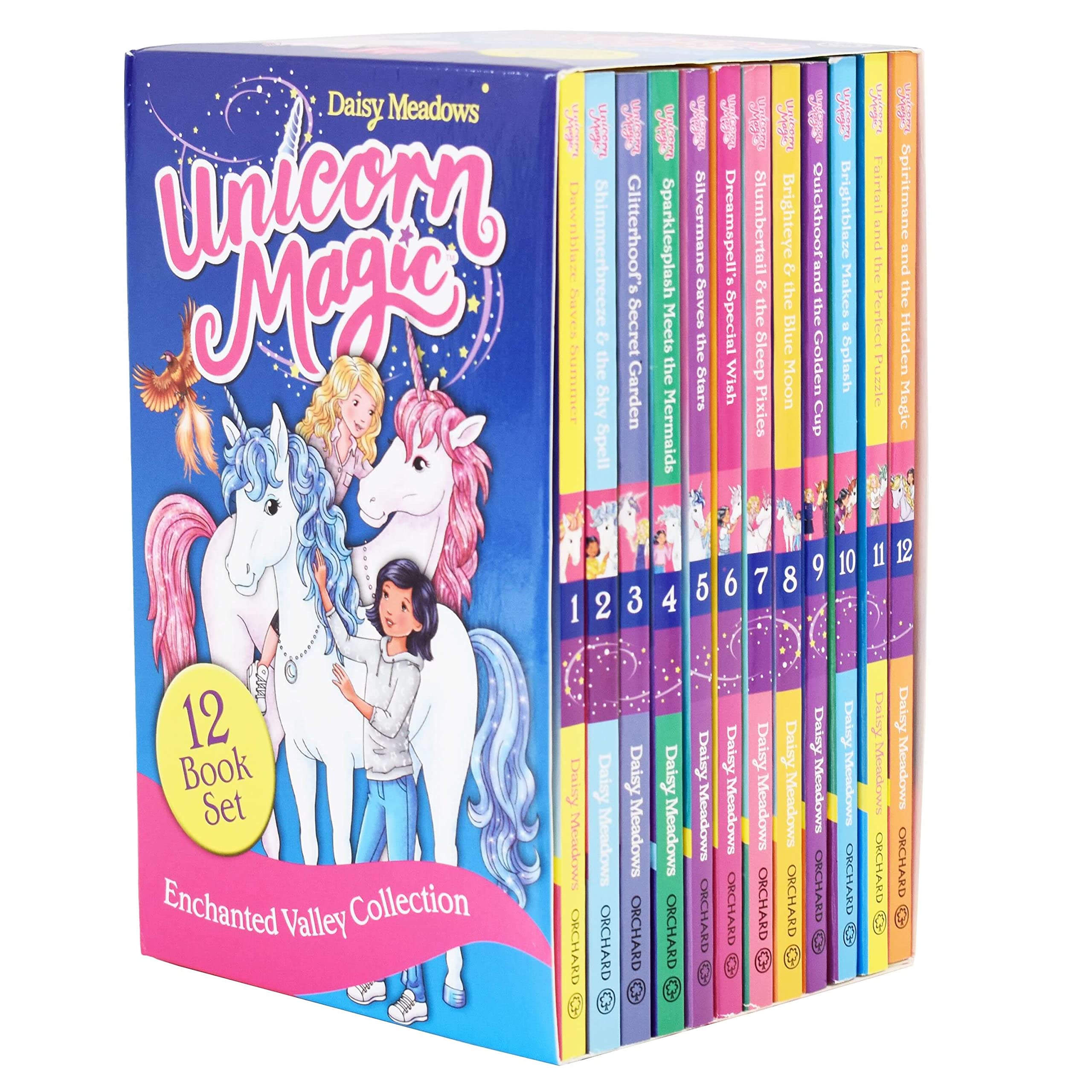 Unicorn Magic Enchanted Valley 12 Books Collection Set by Daisy Meadows - front cover of the paperback box set