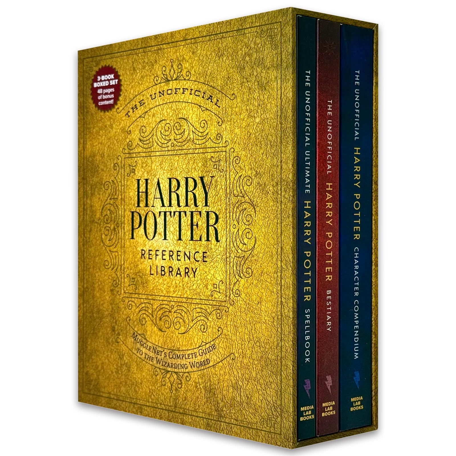 The Unofficial Harry Potter Reference Library 3-book paperback set front cover box by MuggleNet