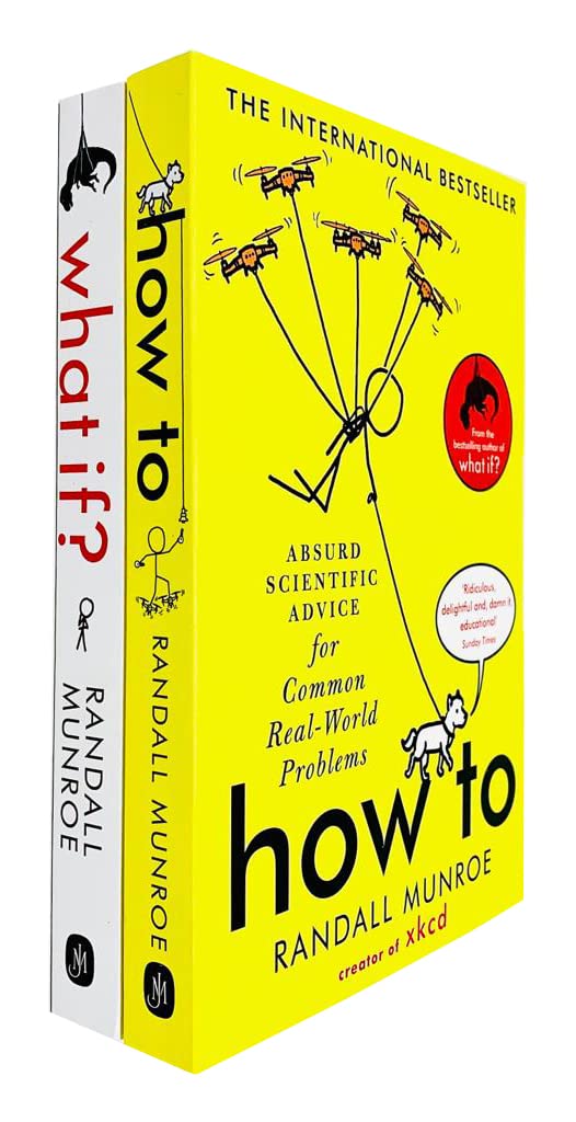 Randall Munroe 2 Books Collection Set paperback front cover featuring What If? and How To
