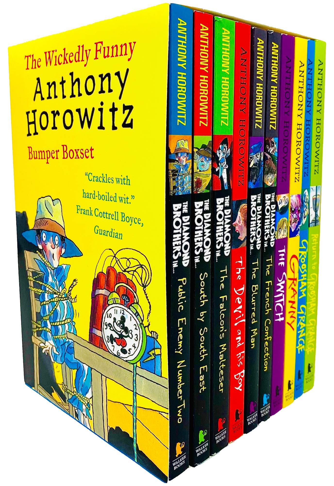 The Wickedly Funny Anthony Horowitz 10 Books Collection Set front cover artwork, paperback, ages 8-12