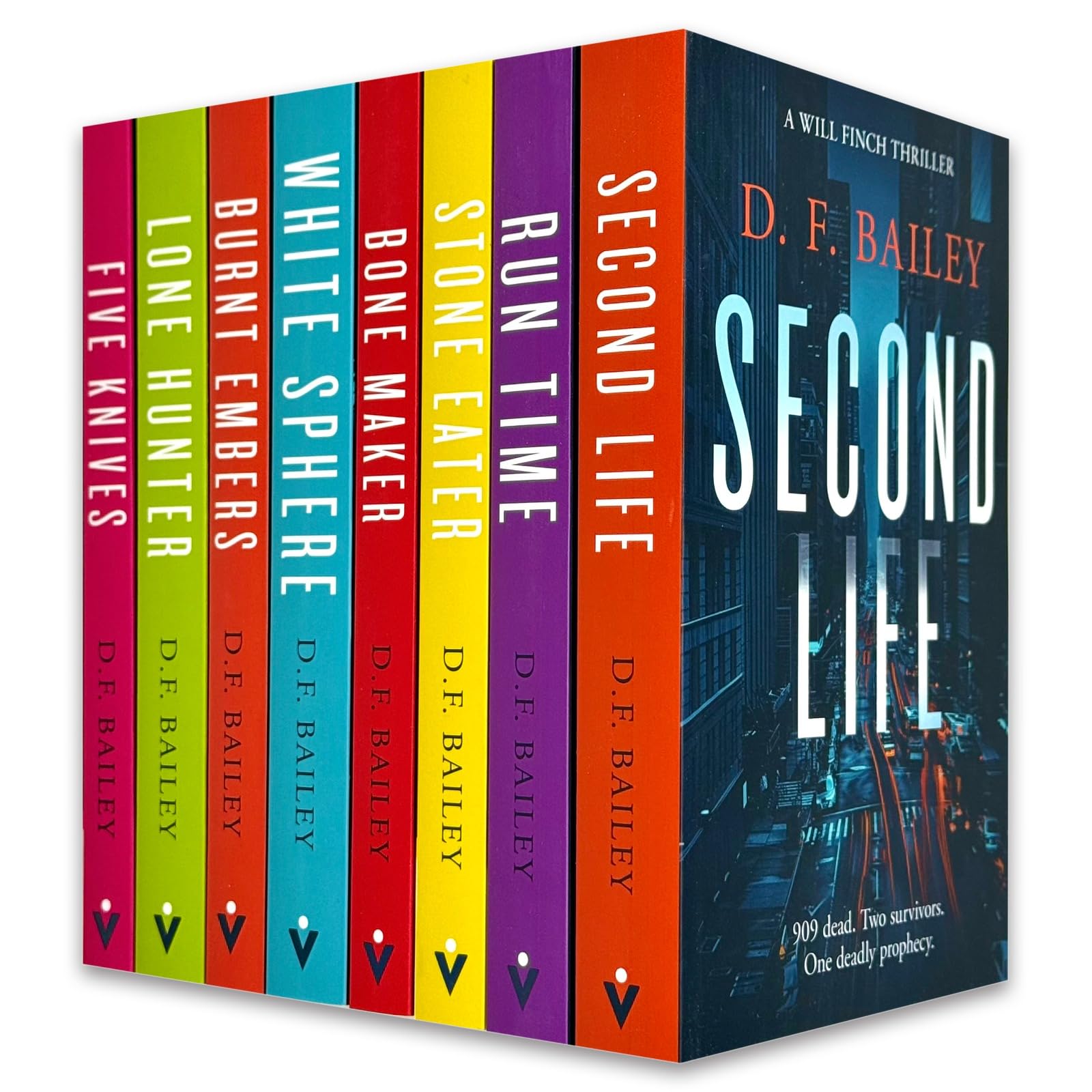 Will Finch Mystery Thriller Series 8 Books Collection Set by D.F. Bailey paperback front cover