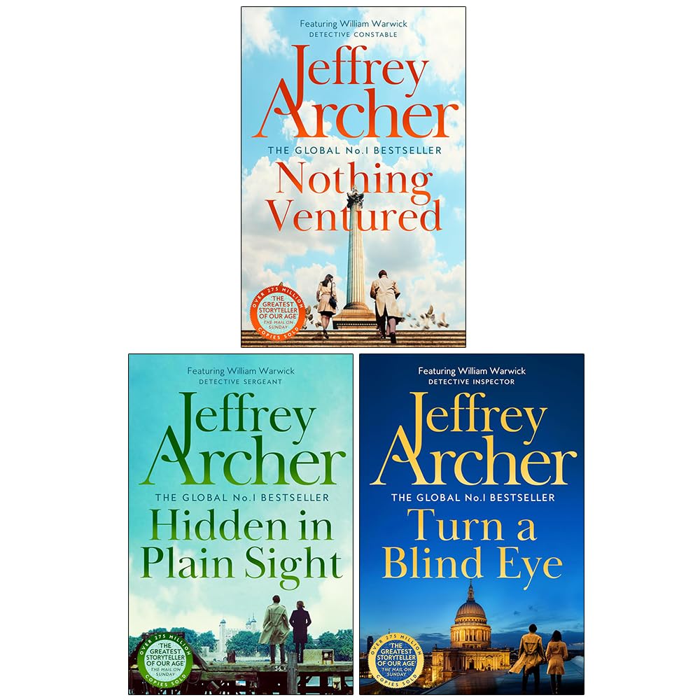 William Warwick Novels by Jeffrey Archer 3 books collection set - front cover paperback