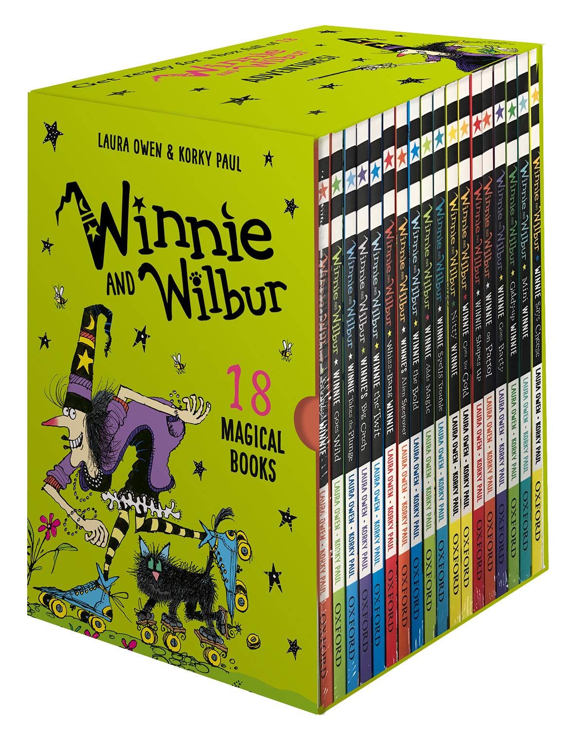 Winnie and Wilbur 18 Magical Fiction Books Collection Set by Laura Owen - front view of the paperback box set