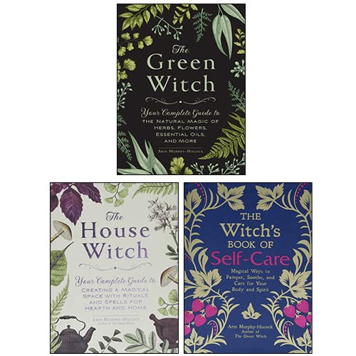 The House Witch, The Green Witch, and The Witch's Book of Self-Care by Arin Murphy-Hiscock paperback 3-book set front cover