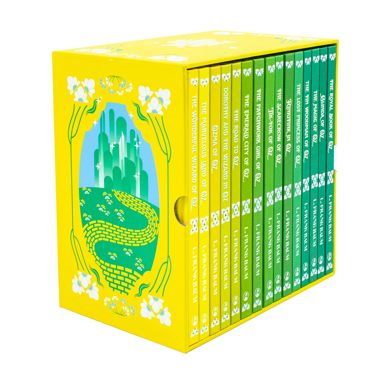 The Wizard of Oz 15-book hardback collection set by L. Frank Baum, front cover of the box set