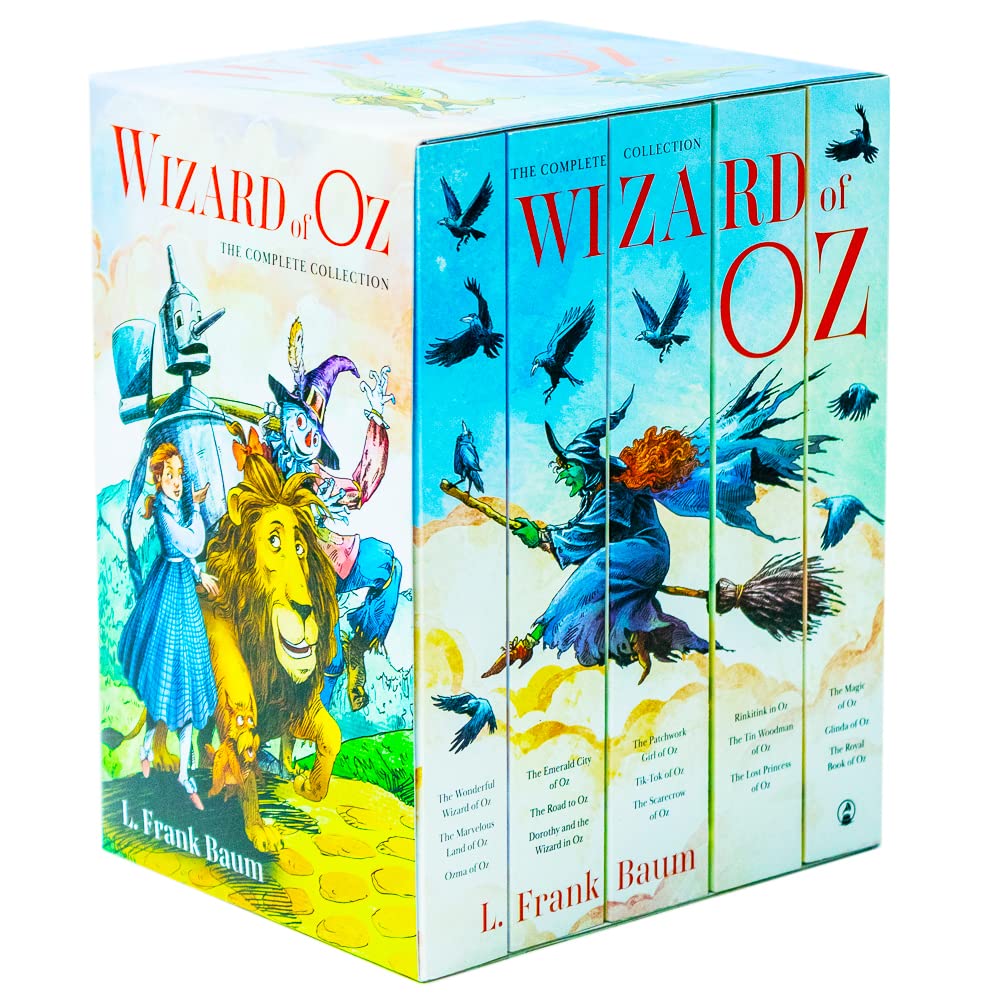 Wizard of Oz 15 Books Collection Box Set by L. Frank Baum - front cover of the paperback set showing all 5 volumes