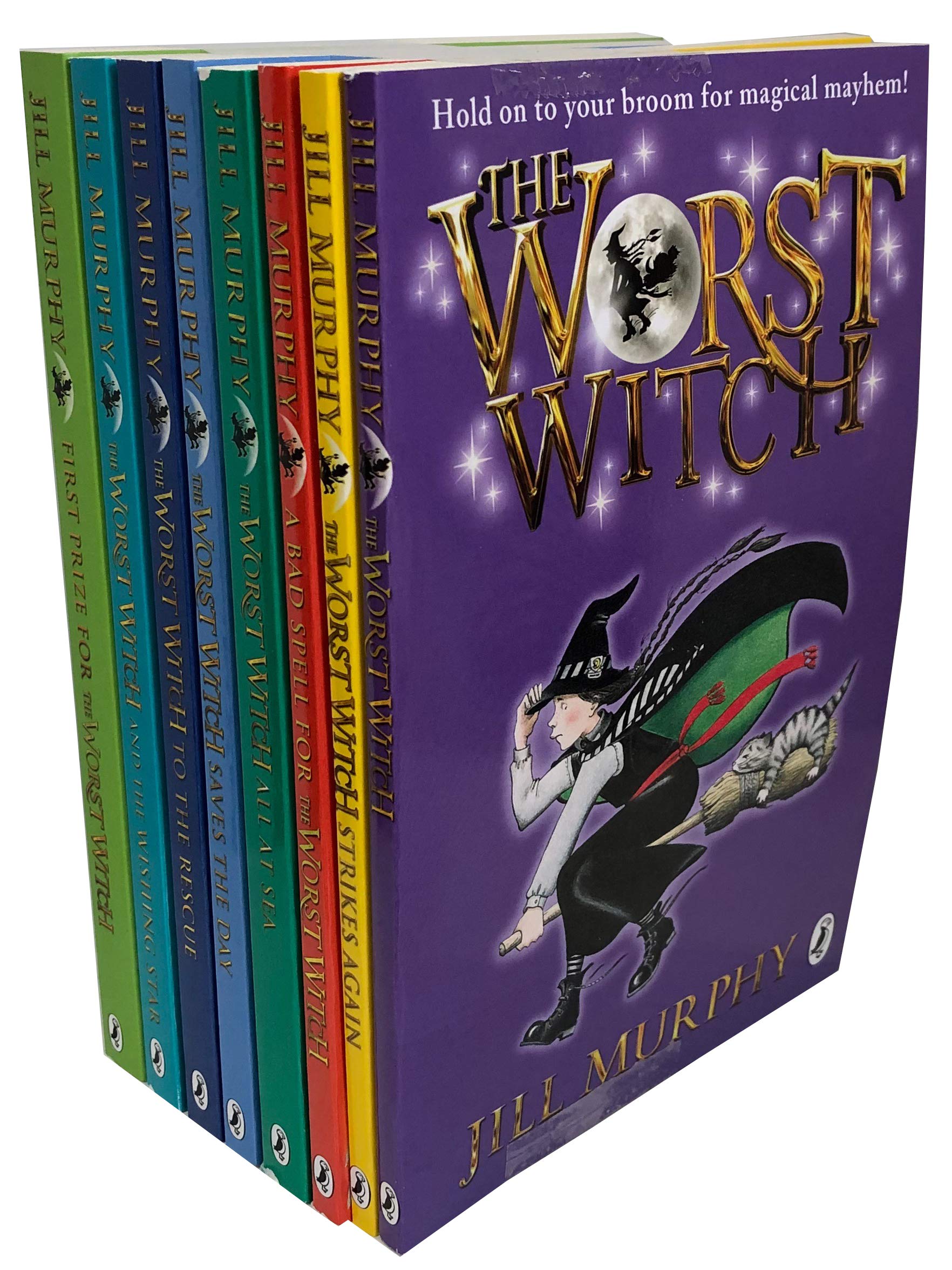 The Worst Witch 8 Books Collection Set by Jill Murphy - front cover of the complete paperback box set for ages 7-9