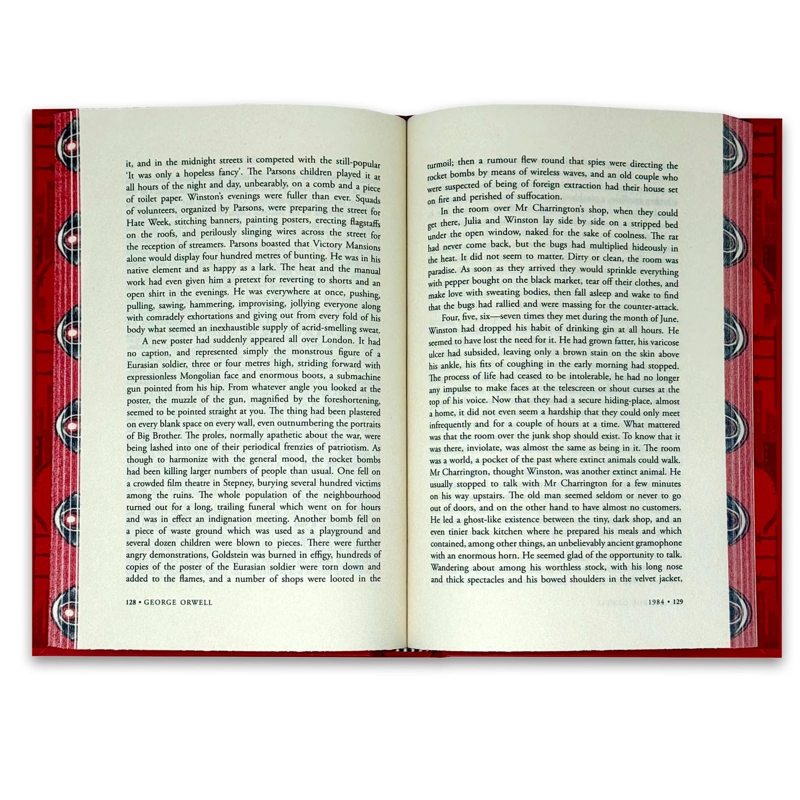 Interior page spread from the 1984 George Orwell deluxe hardcover collector's edition